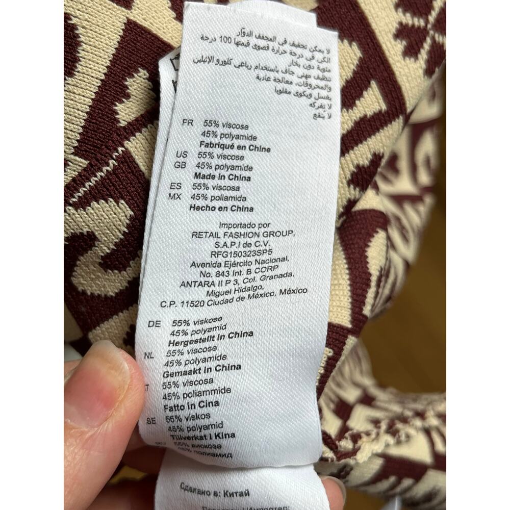 Sandro Paris Sleeveless Jacquard Polo Mini Dress - Monogram Logo, Sz XS - Picture 10 of 10